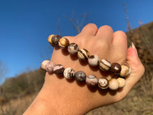 Charger l'image dans la galerie, Perles en jaspe zebré brun entre 4 et 12mm