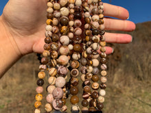 Charger l'image dans la galerie, Perles en jaspe zebré brun entre 4 et 12mm