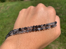 Charger l'image dans la galerie, Perles en quartz avec inclusions de tourmaline entre 4 et 10mm, QTD