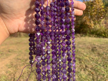 Charger l'image dans la galerie, Perles en améthyste, forme diamant entre 6 et 10mm