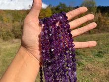 Charger l'image dans la galerie, Perles en améthyste, forme diamant entre 6 et 10mm