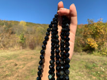 Charger l'image dans la galerie, Perles en obsidienne oeil céleste (arc-en-ciel), forme diamant entre 6 et 12mm