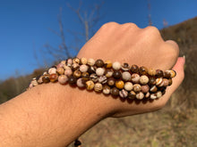 Charger l'image dans la galerie, Perles en jaspe zebré brun entre 4 et 12mm
