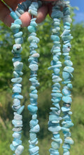 Charger l'image dans la galerie, Perles en larimar, forme chips