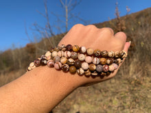 Charger l'image dans la galerie, Perles en jaspe zebré brun entre 4 et 12mm