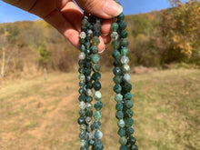 Charger l'image dans la galerie, Perles en agate mousse, forme diamant entre 6 et 8mm