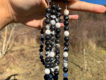 Charger l'image dans la galerie, Perles en jaspe zebré noir entre 4 et 12mm