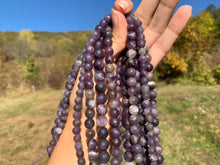 Charger l'image dans la galerie, Perles en améthyste mate entre 6 et 10mm