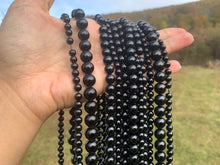 Charger l'image dans la galerie, Perles en tourmaline noire entre 4 et 12mm