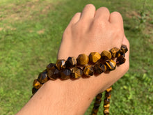 Charger l'image dans la galerie, Perles en oeil de tigre, forme diamant entre 6 et 12mm