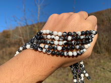 Charger l'image dans la galerie, Perles en jaspe zebré noir entre 4 et 12mm