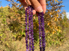 Charger l'image dans la galerie, Perles en améthyste, forme diamant entre 6 et 10mm