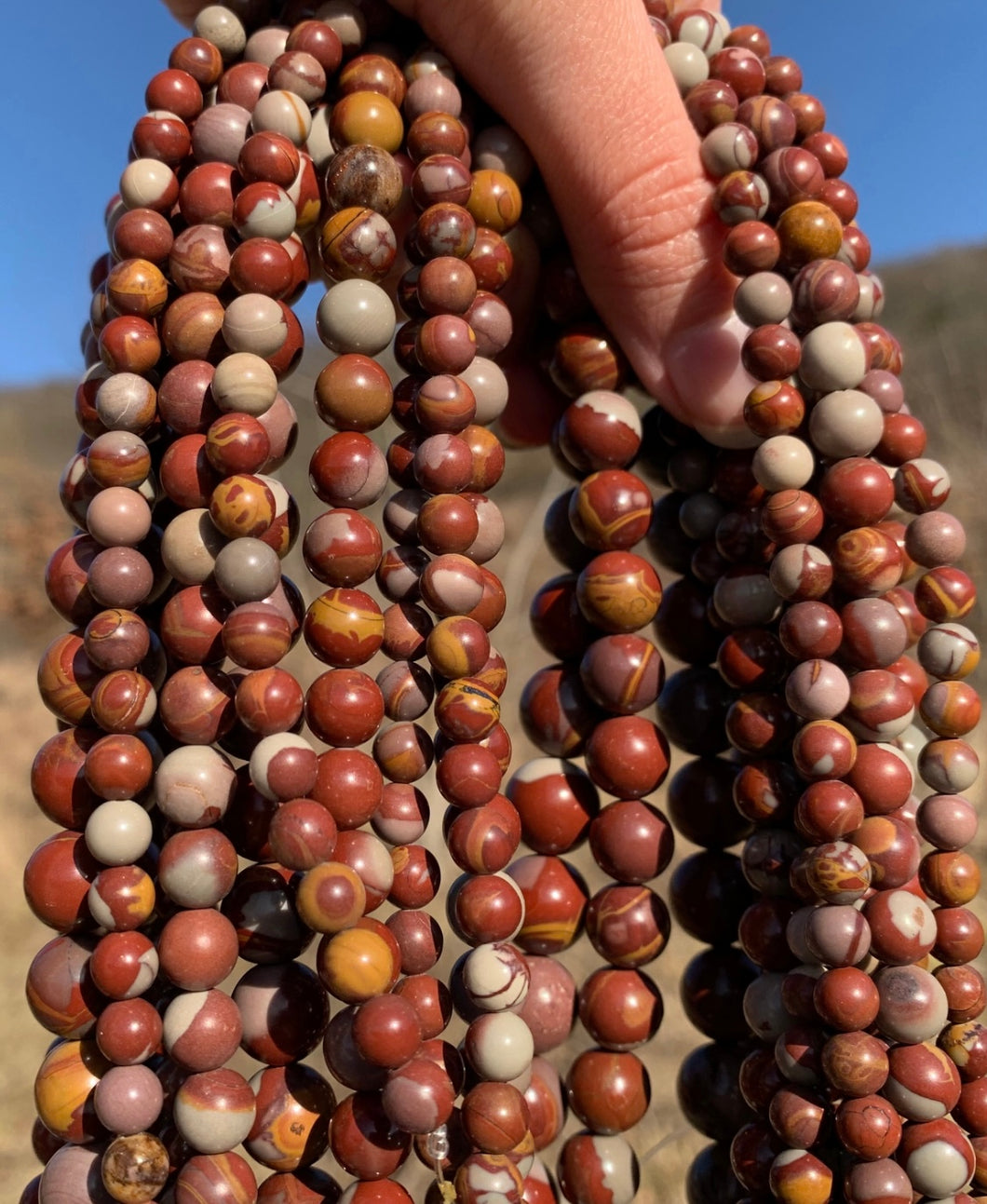 Perles en jaspe Noreena entre 6 et 12mm