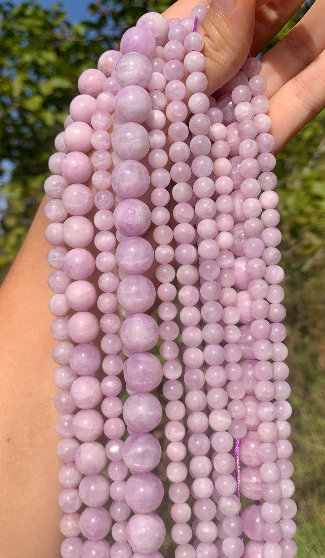 Perles en kunzite entre 6 et 12mm KD