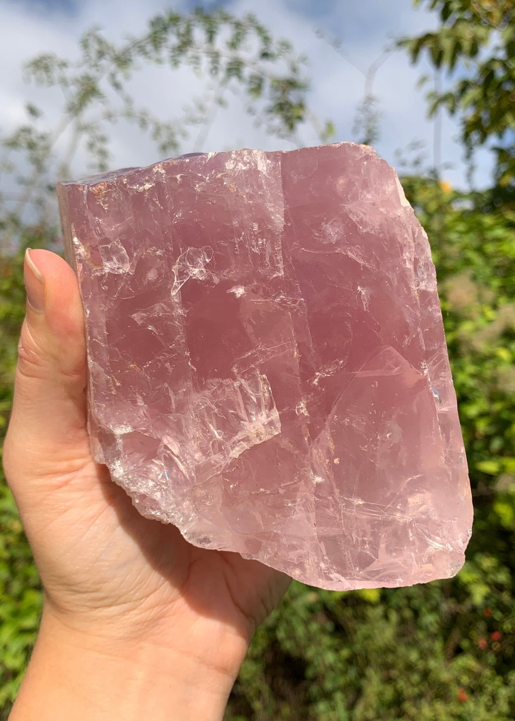 Quartz rose brut de Madagascar