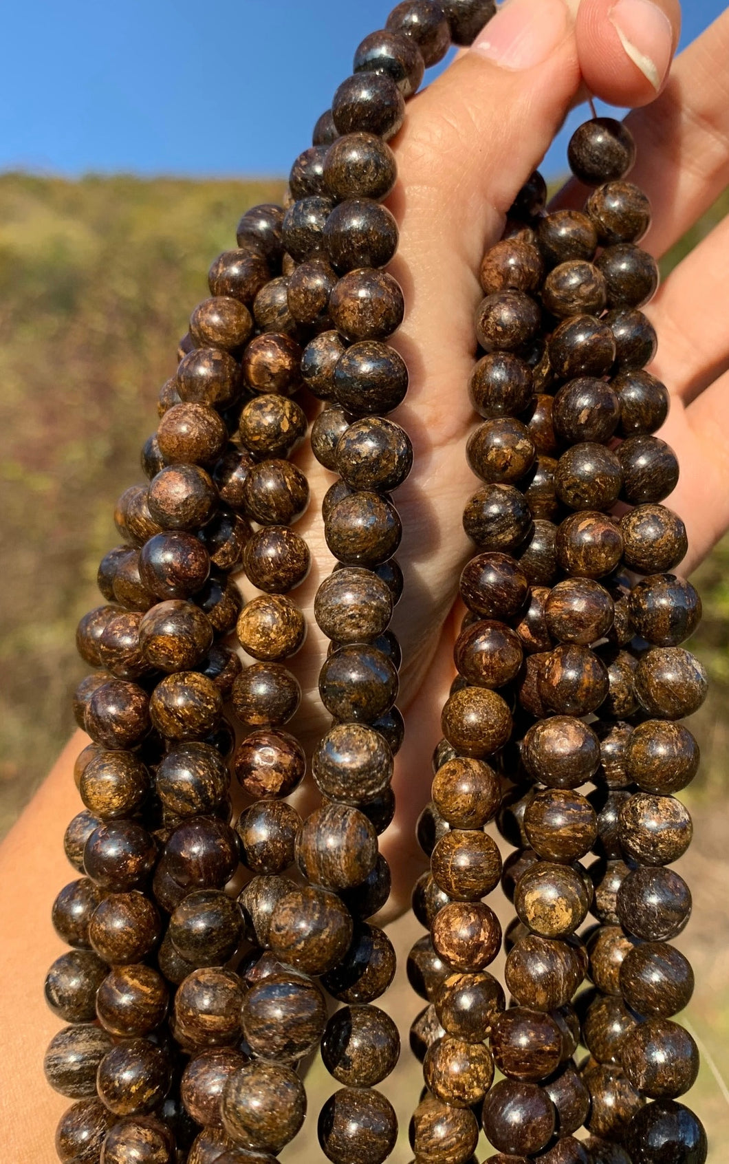 Perles en bronzite entre 4 et 12mm