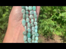 Charger et lire la vidéo dans la visionneuse de la Galerie, Perles en amazonite, petits galets 8-10mm
