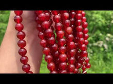 Charger et lire la vidéo dans la visionneuse de la Galerie, Perles en cornaline / agate rouge entre 4 et 14mm CAU
