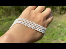 Charger et lire la vidéo dans la visionneuse de la Galerie, Perles en nacre blanche facettées entre 2 et 4mm
