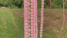 Charger et lire la vidéo dans la visionneuse de la Galerie, Perles en quartz rose entre 4 et 16mm
