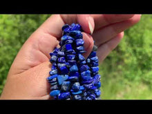 Charger et lire la vidéo dans la visionneuse de la Galerie, Perles en lapis-lazuli, forme chips
