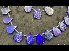 Charger et lire la vidéo dans la visionneuse de la Galerie, Perles en lapis-lazuli, forme goutte
