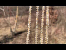 Charger et lire la vidéo dans la visionneuse de la Galerie, Perles en quartz rutile facettées 3 x 4mm
