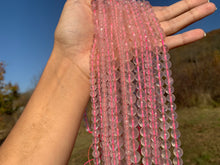 Charger l&#39;image dans la galerie, Perles en quartz rose facettées transparentes entre 4 et 12mm
