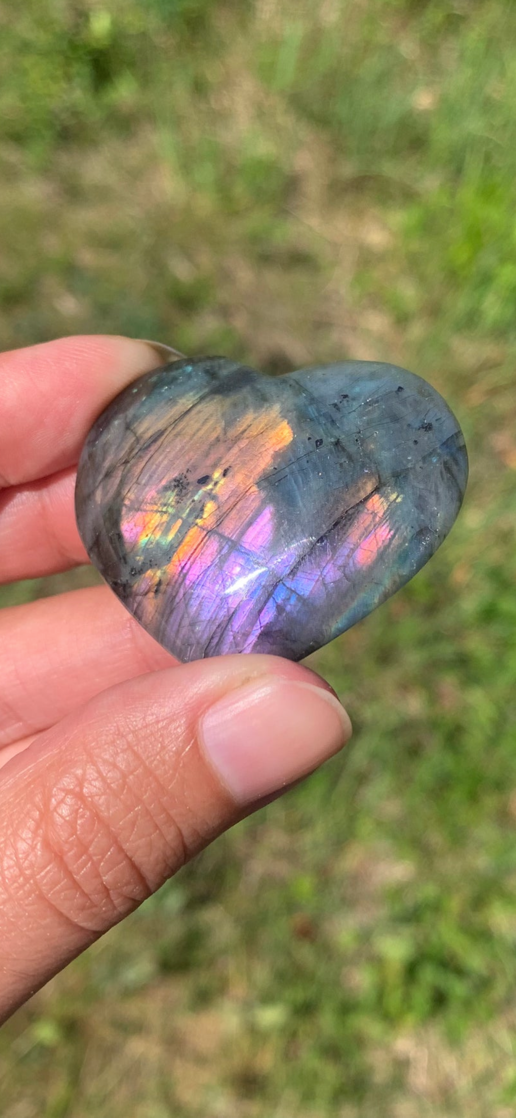 VENDU Coeur labradorite 13