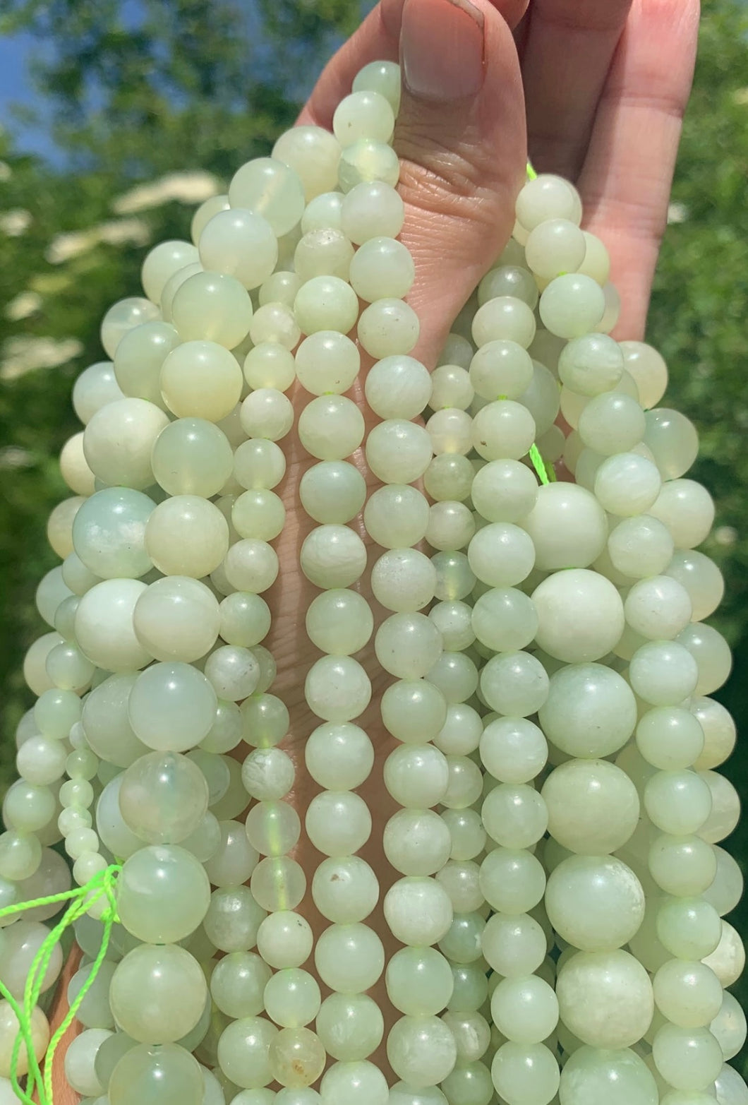 Perles en serpentine entre 4 et 12mm
