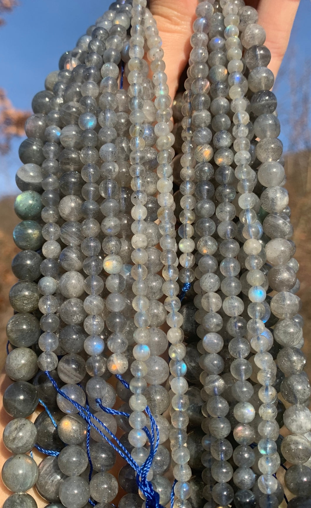 Perles en labradorite entre 4 et 12mm LU
