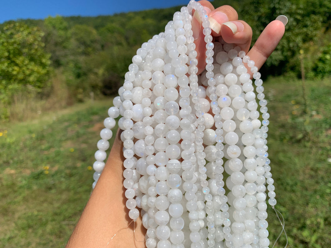 Perles en labradorite blanche entre 4 et 10mm LBD
