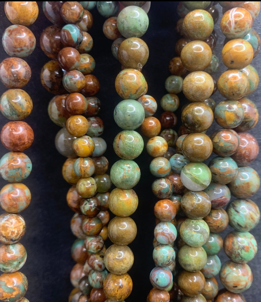 Perles en calcédoine entre 6 et 10mm