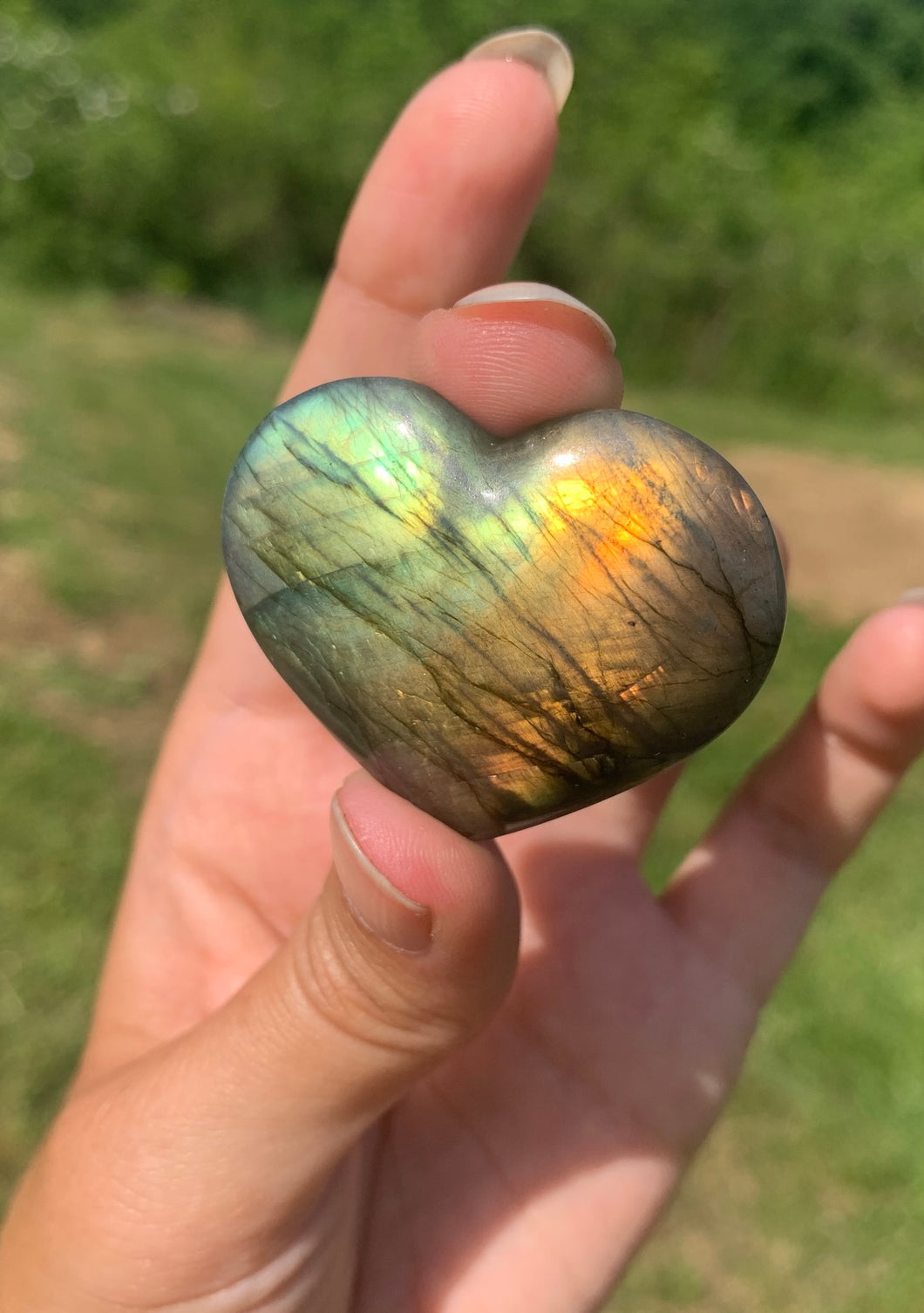 VENDU Coeur labradorite 24