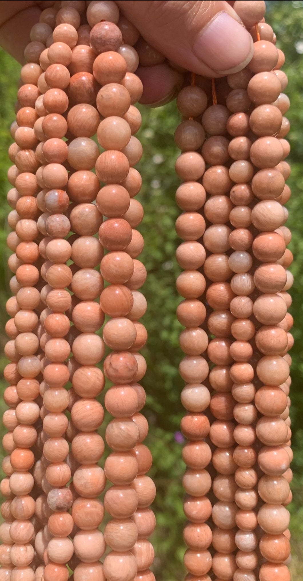 Perles en microcline entre 6 et 10mm