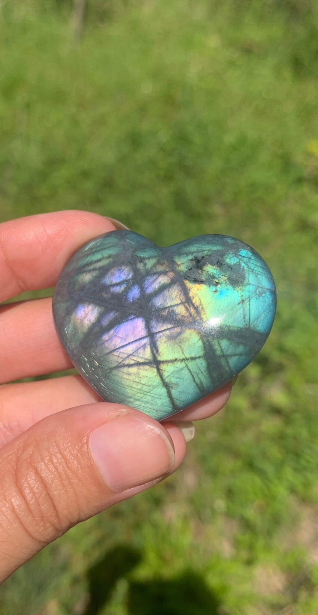 VENDU Coeur labradorite 19