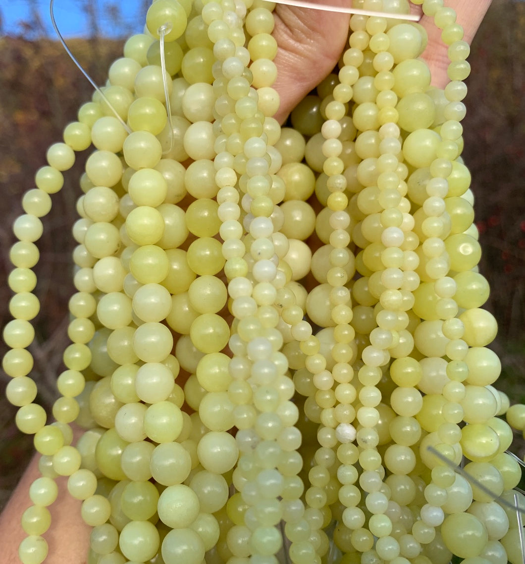Perles en serpentine entre 4 et 12mm