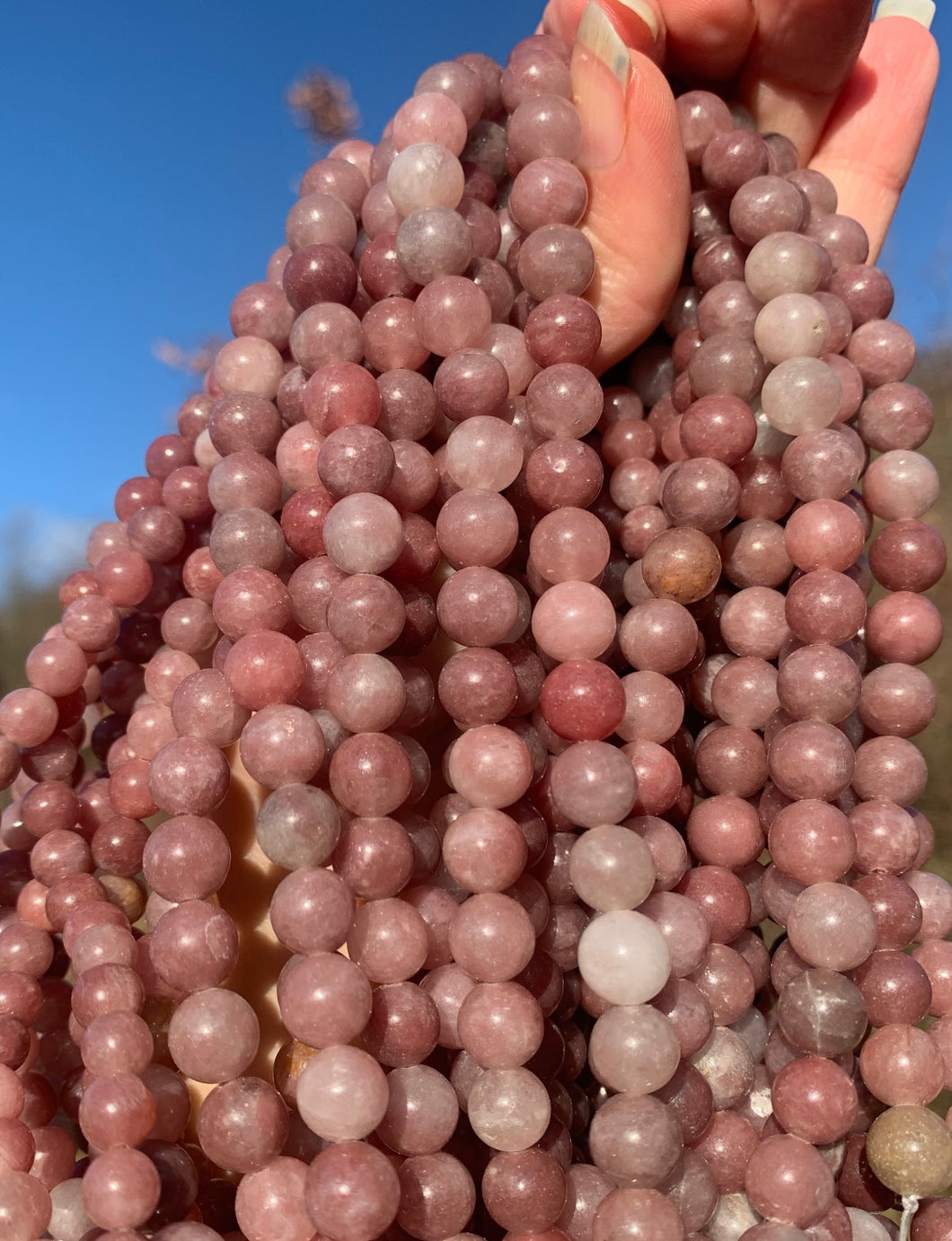 Perles en quartz rose entre 6 et 8mm QRQ